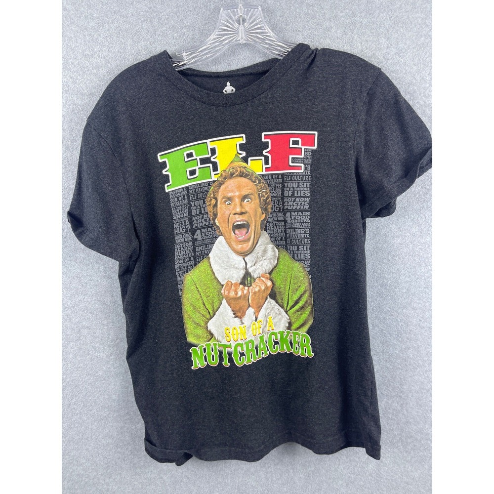 Elf Buddy Son of a Nutcracker Shirt Size M Black Short Sleeve Tee Christmas XMas